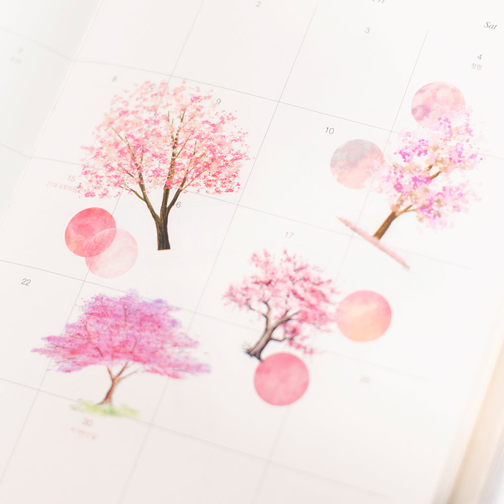 Forest Stickers - Pink Trees