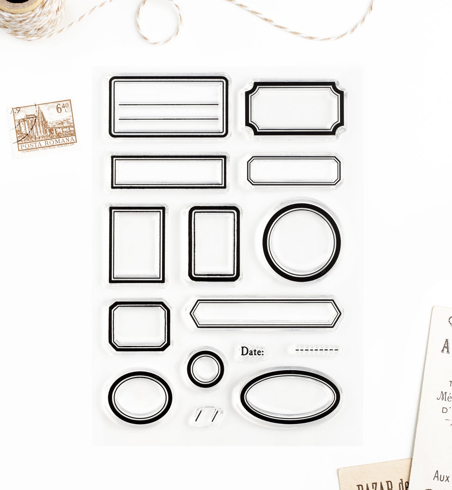 Vintage Labels Clear Stamps
