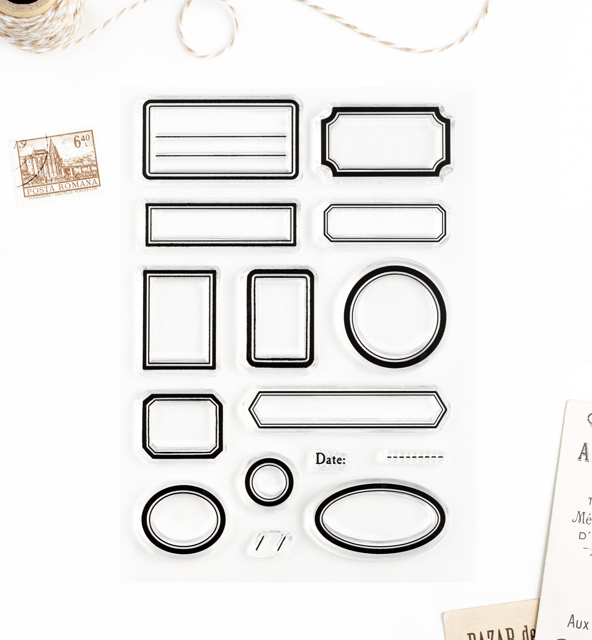 Vintage Labels Clear Stamps