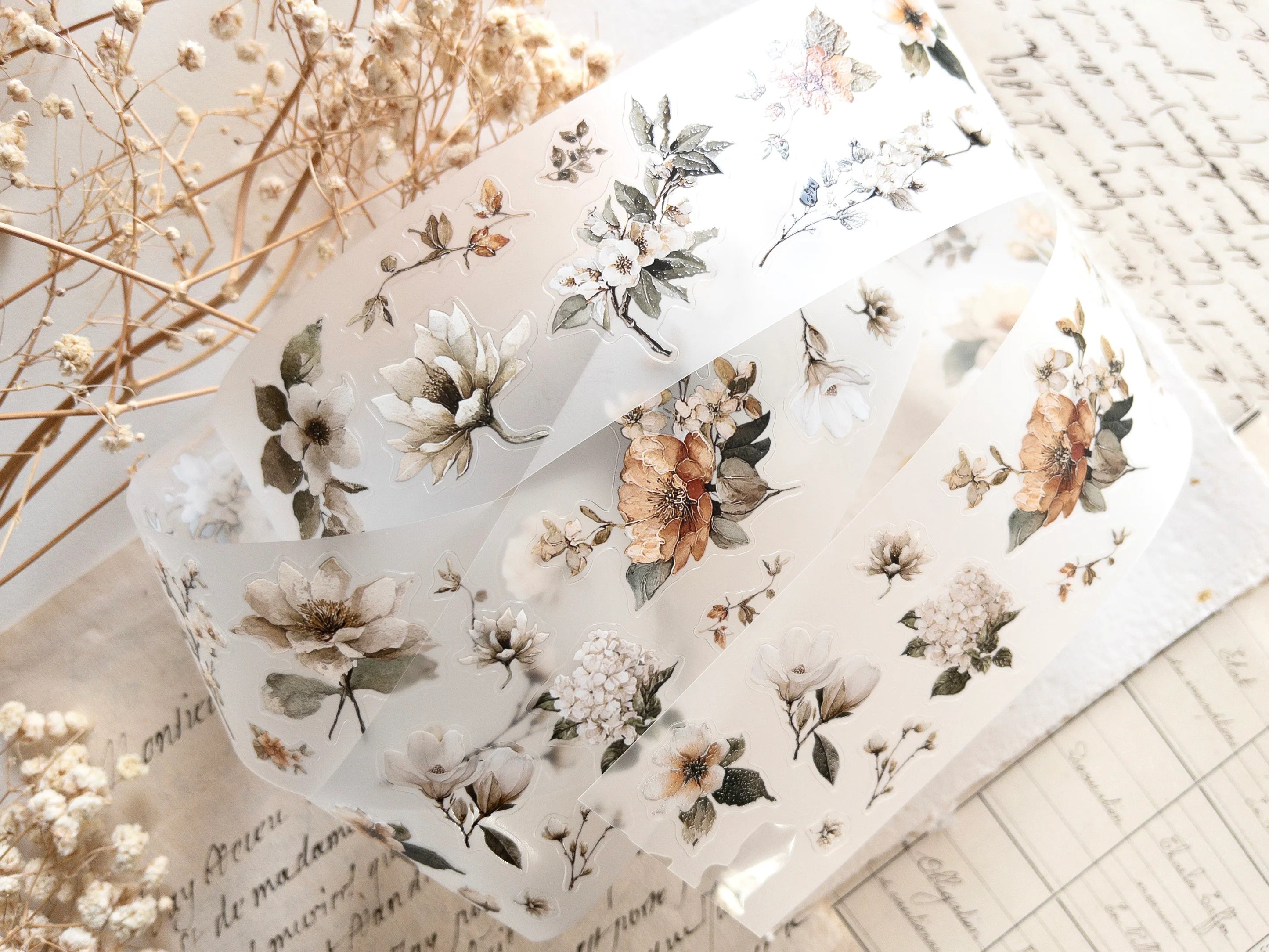 Nostalgia Floral Pre-Cut PET Tape