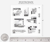 Distressed journaling stamp ruler chart