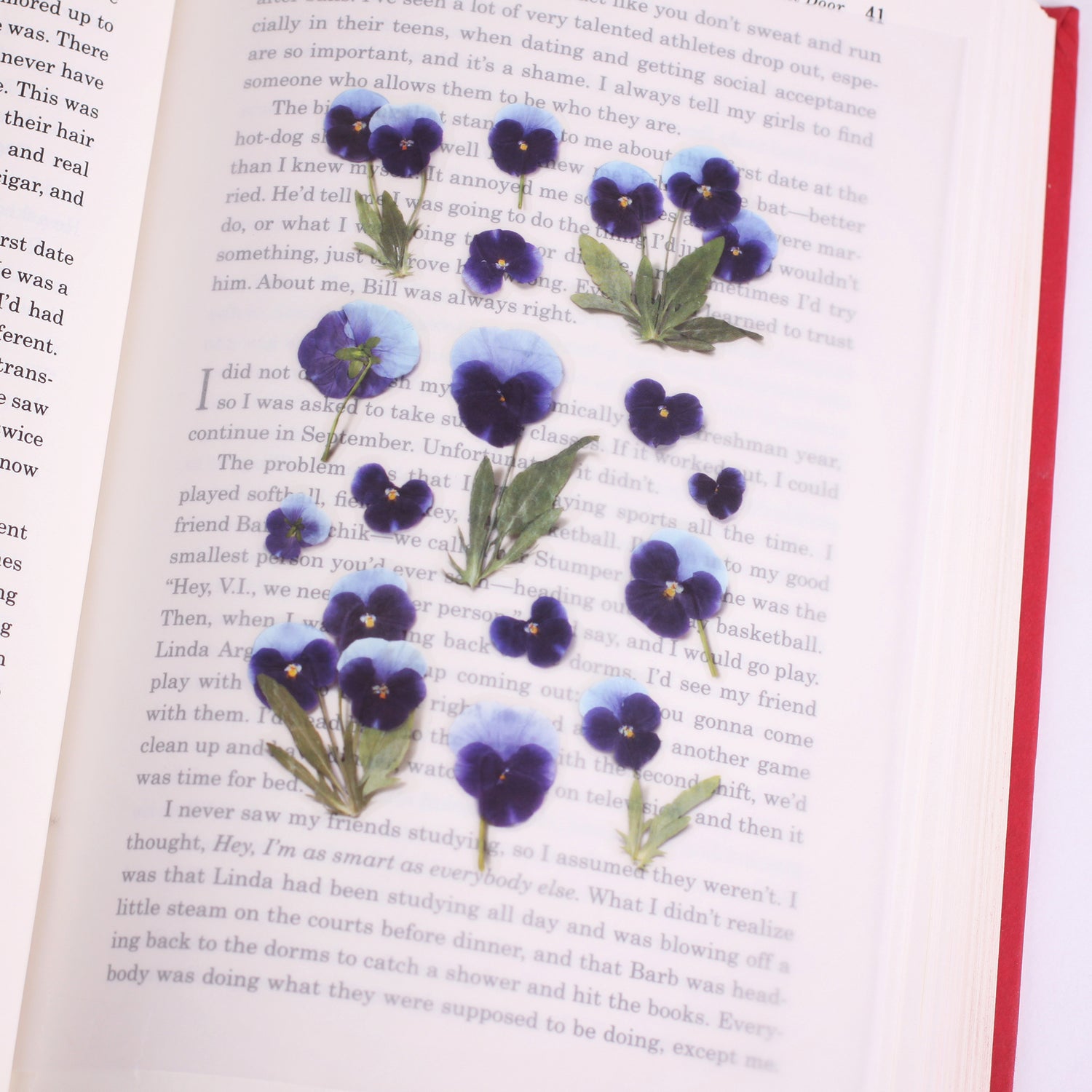 Pansy Pressed Flower Stickers