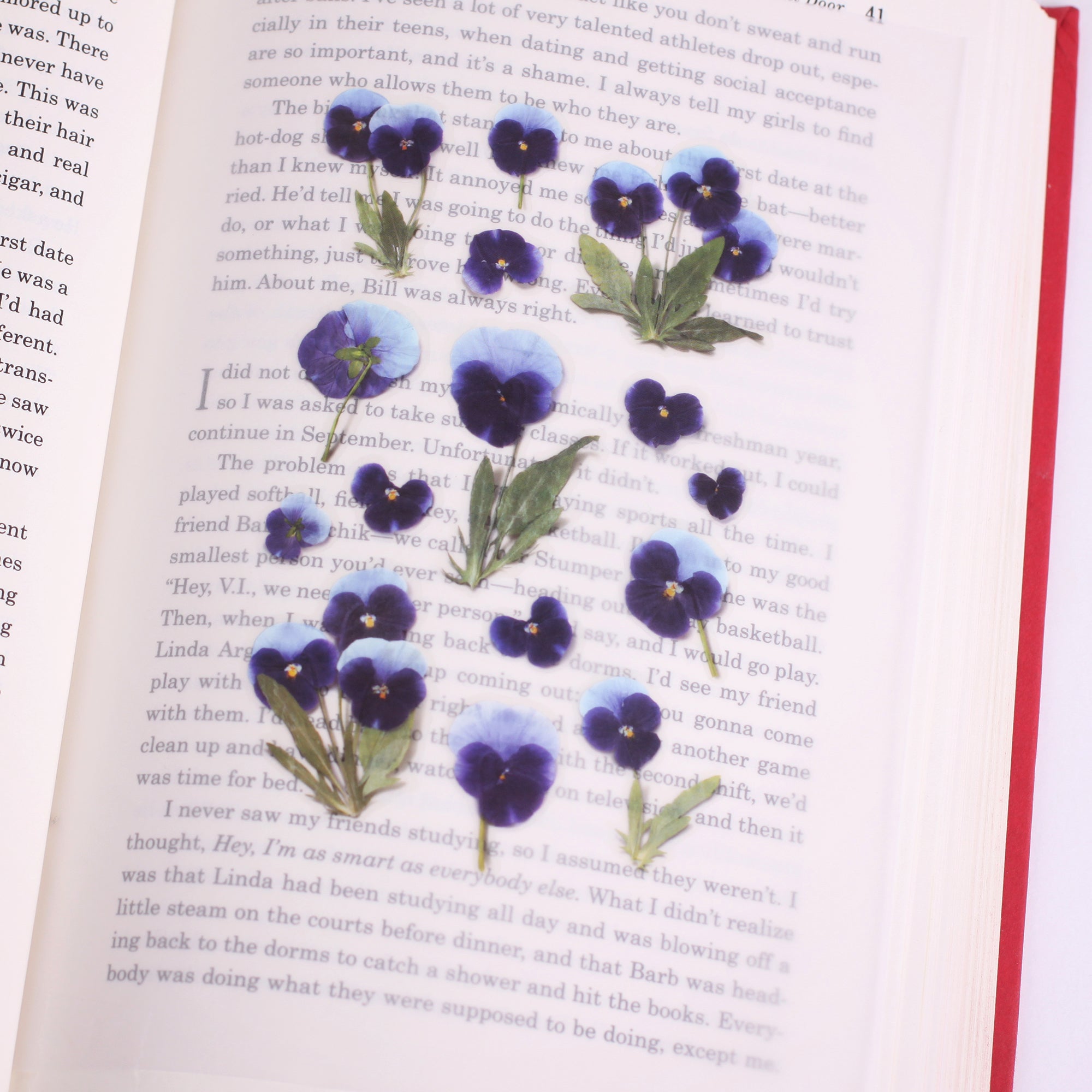 Pansy Pressed Flower Stickers