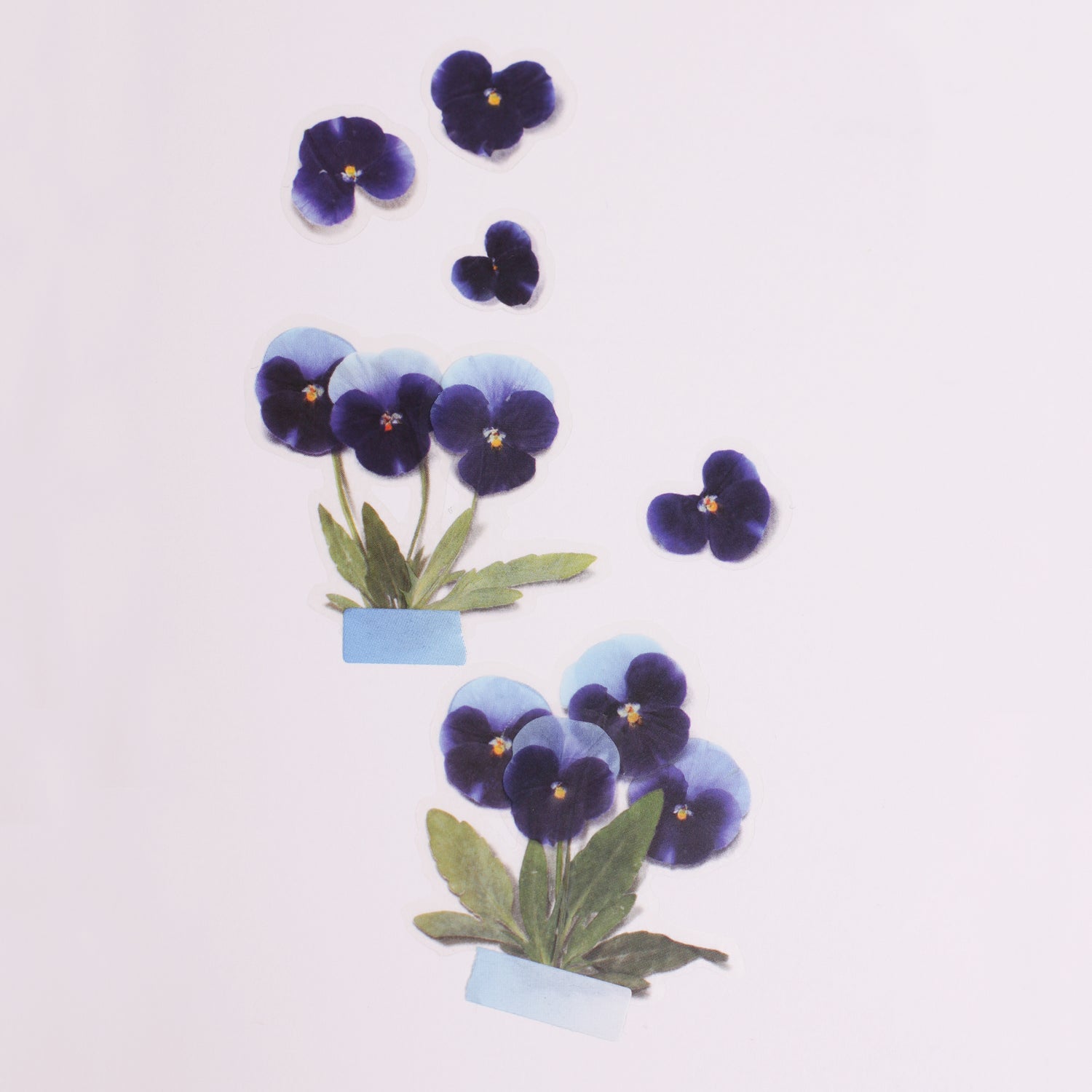 Pansy Pressed Flower Stickers