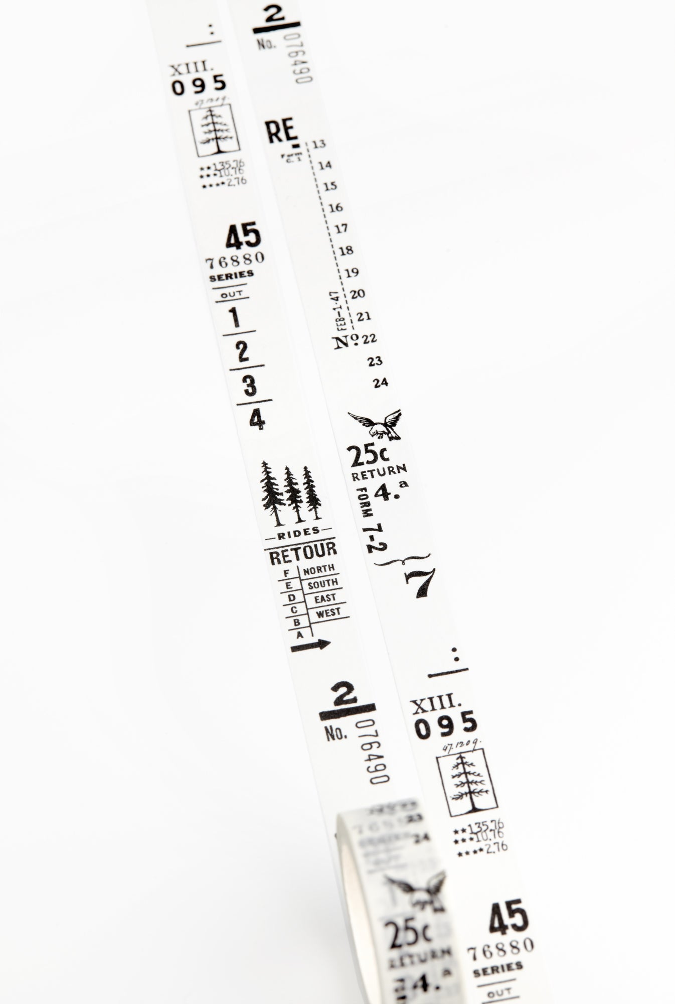 Vintage elements monochrome tape