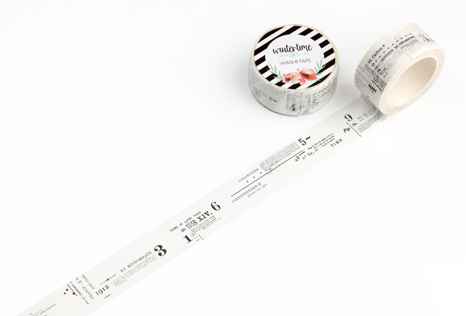 Numbers washi tape by Wintertime Crafts