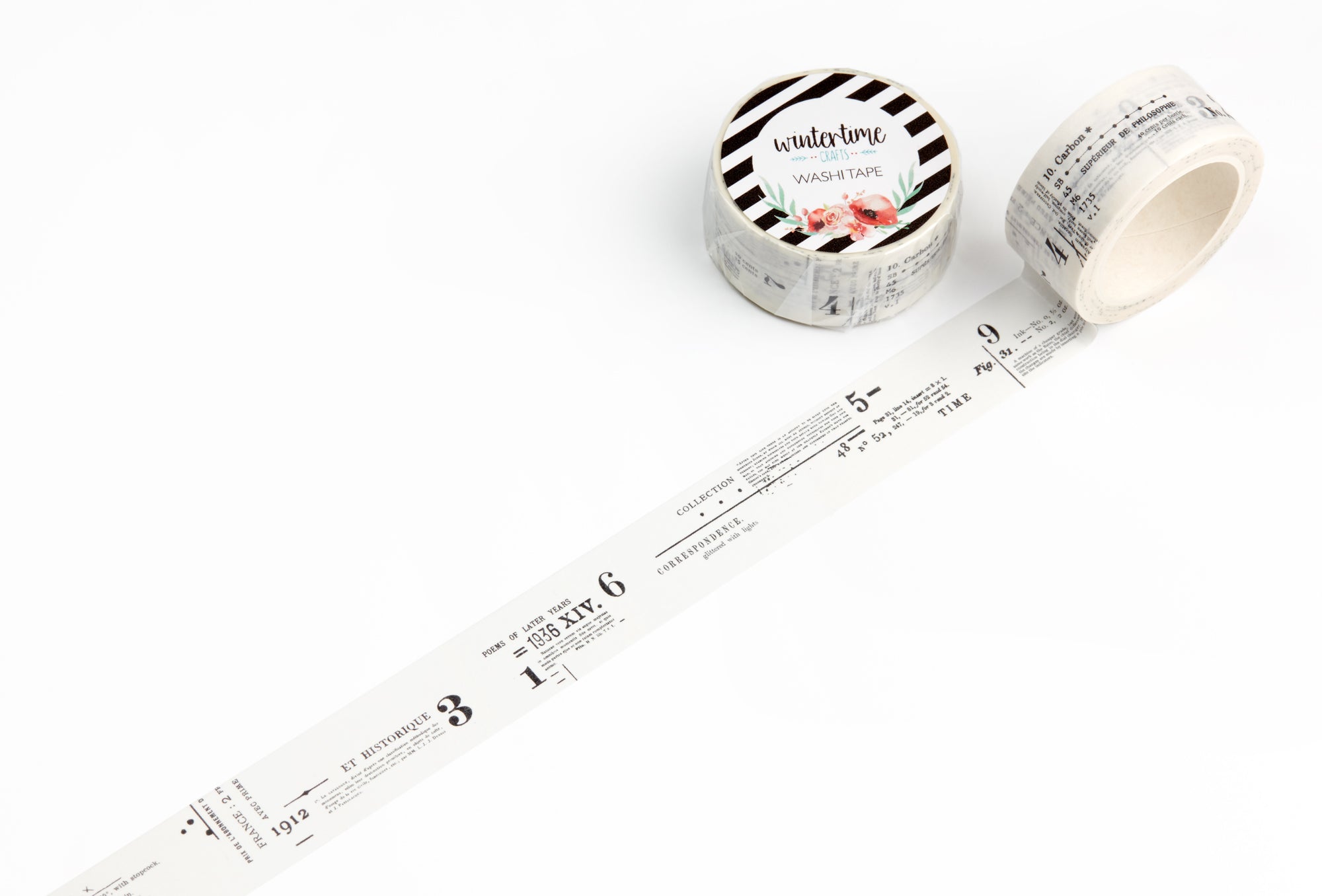Numbers washi tape by Wintertime Crafts