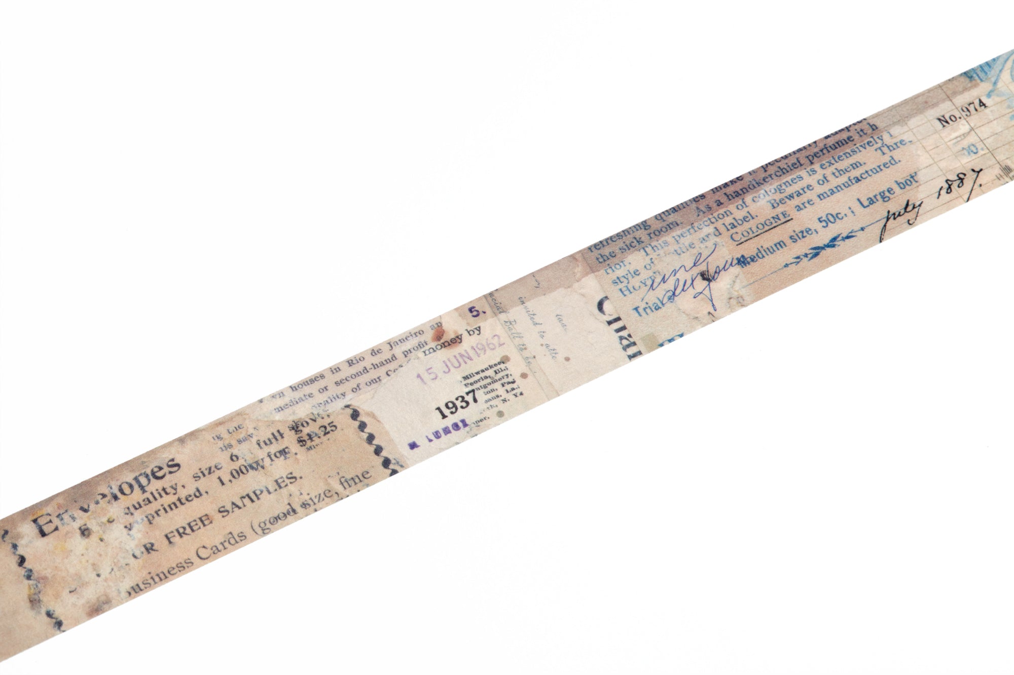 Vintage papers collage tape