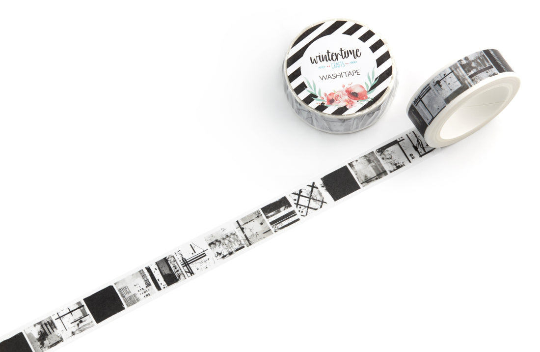 Grunge collage squares washi tape