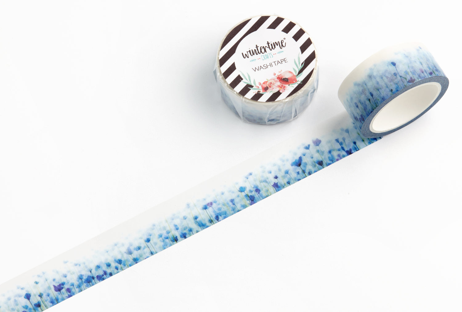 Field of blue wildflowers washi tape