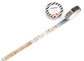 Vintage collage slim washi tape