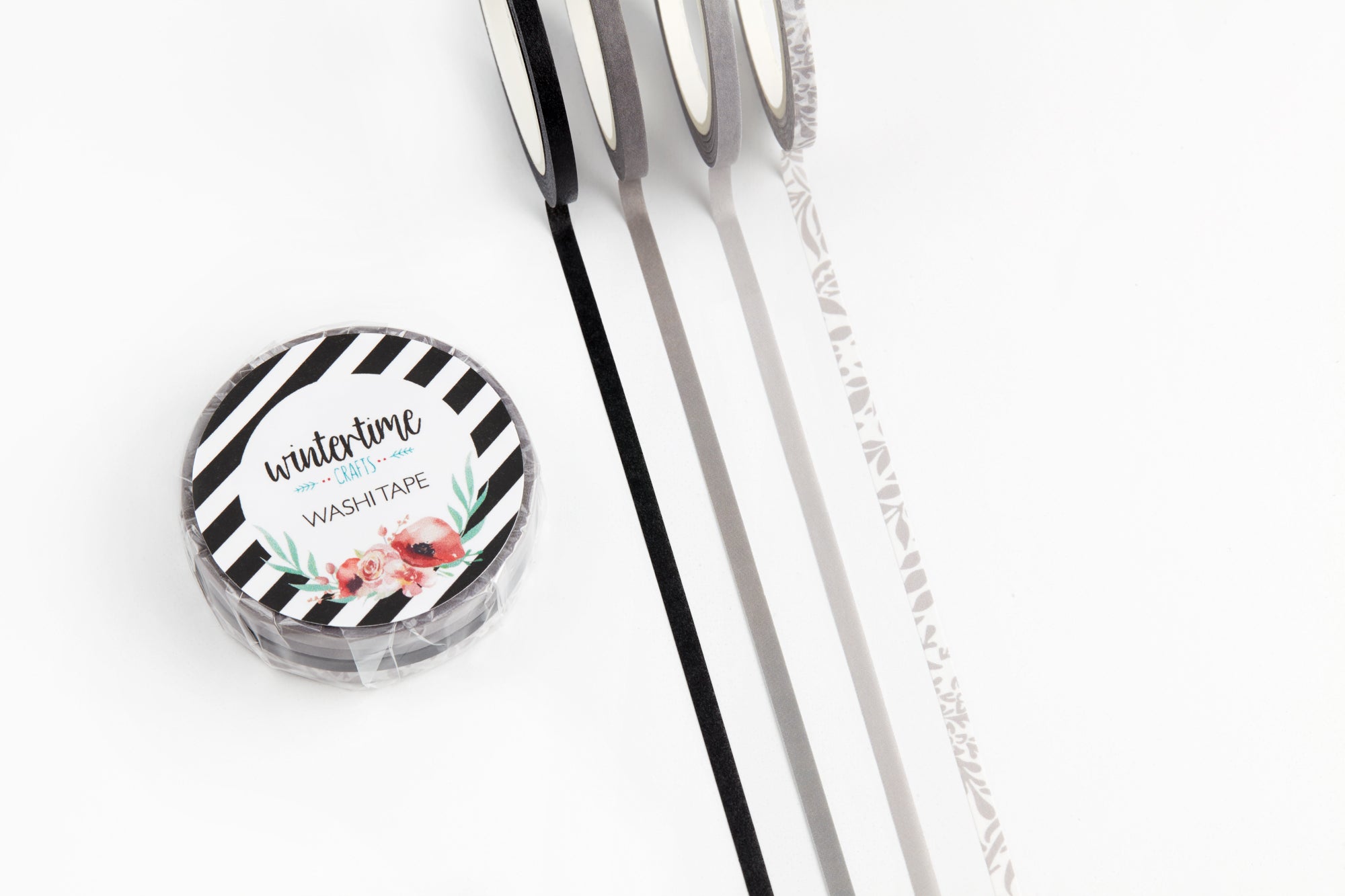 Ultra Slim Grey Washi Tape Set