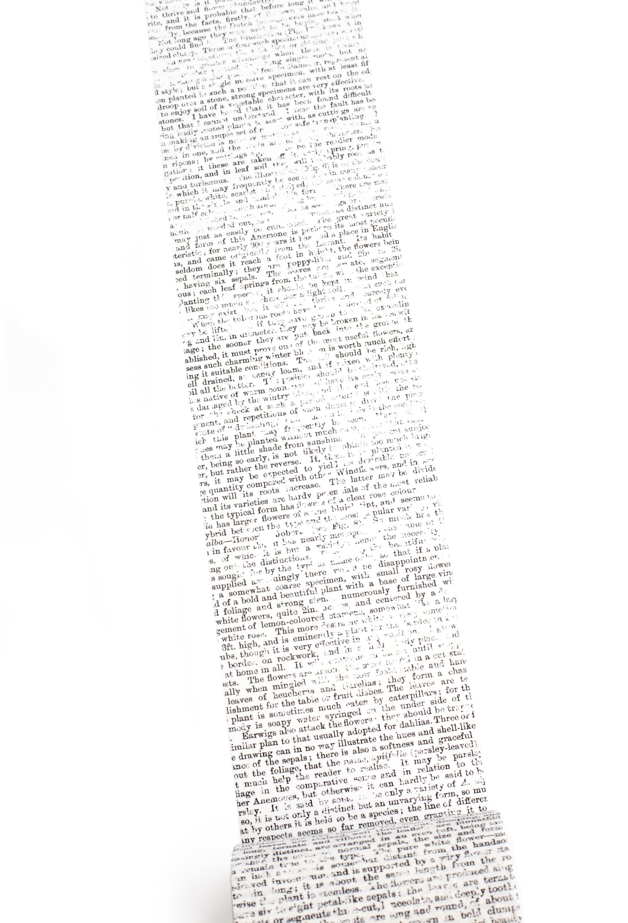 Rustic Horticulture Text Washi Tape