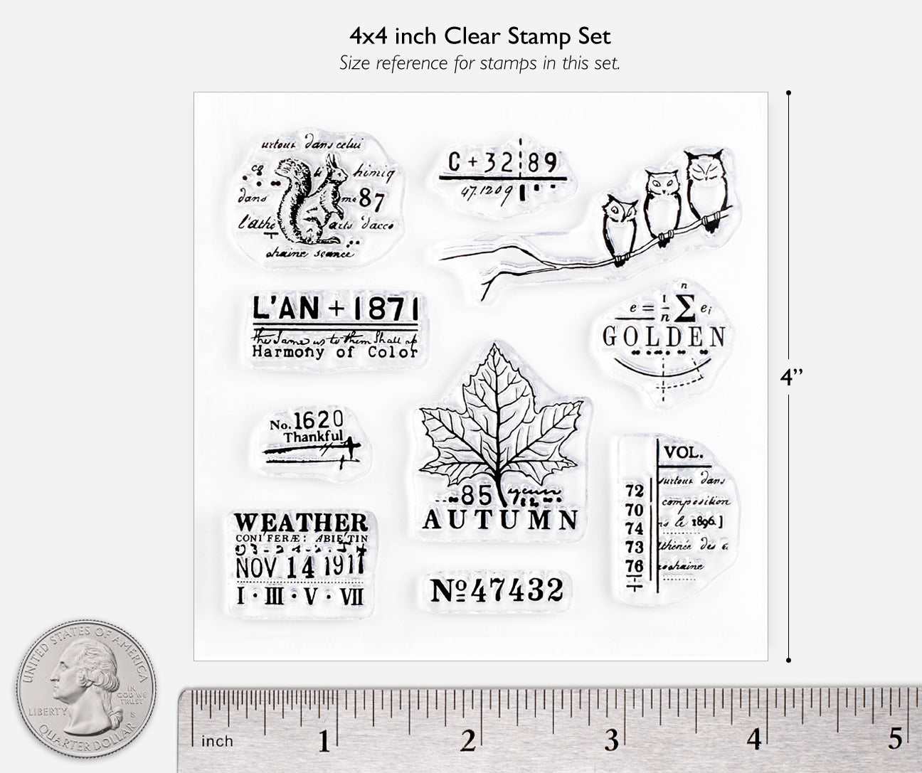 The Seasons: Autumn Clear Stamps