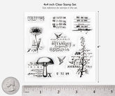 Botanical clear stamp set ruler chart