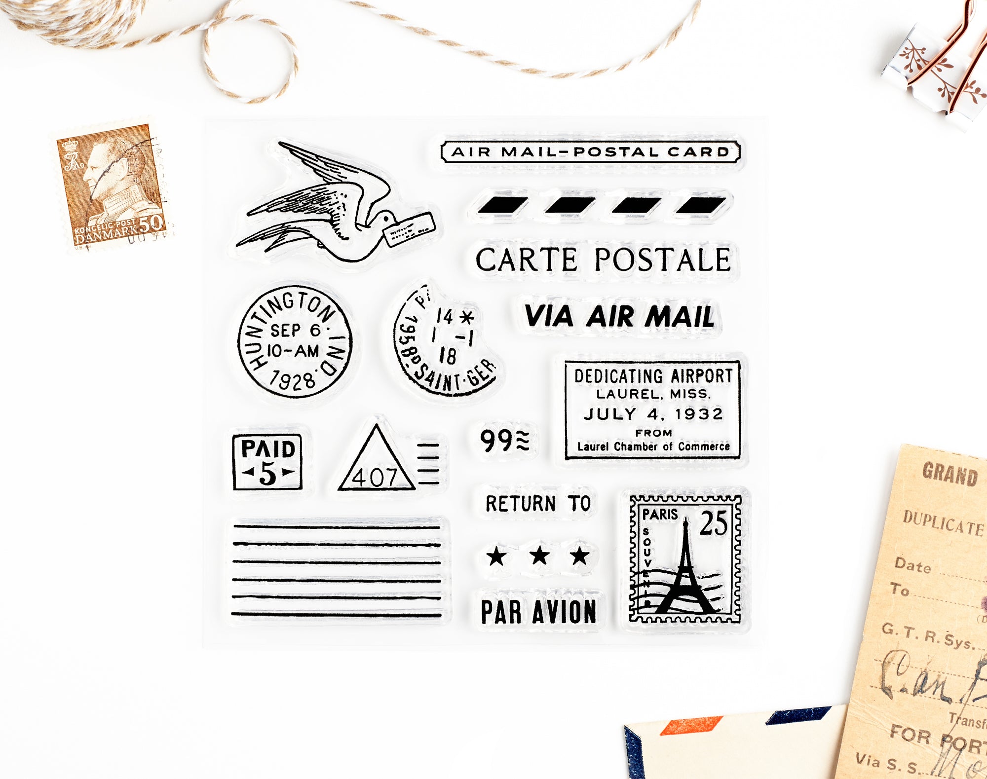 Carte Postale Clear Stamps