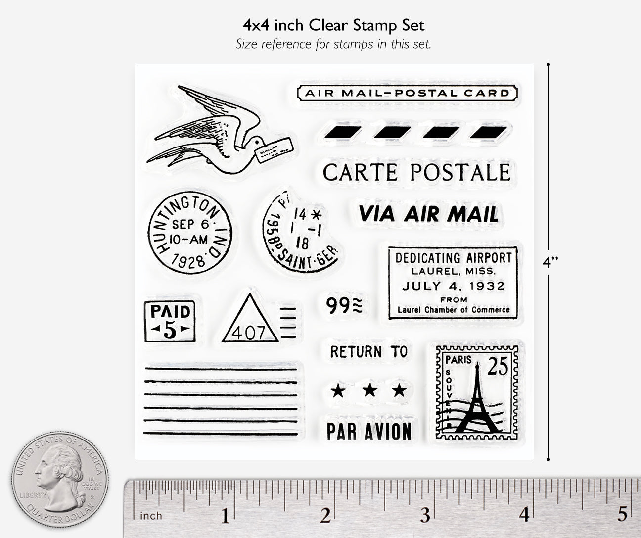 Carte Postale Clear Stamps