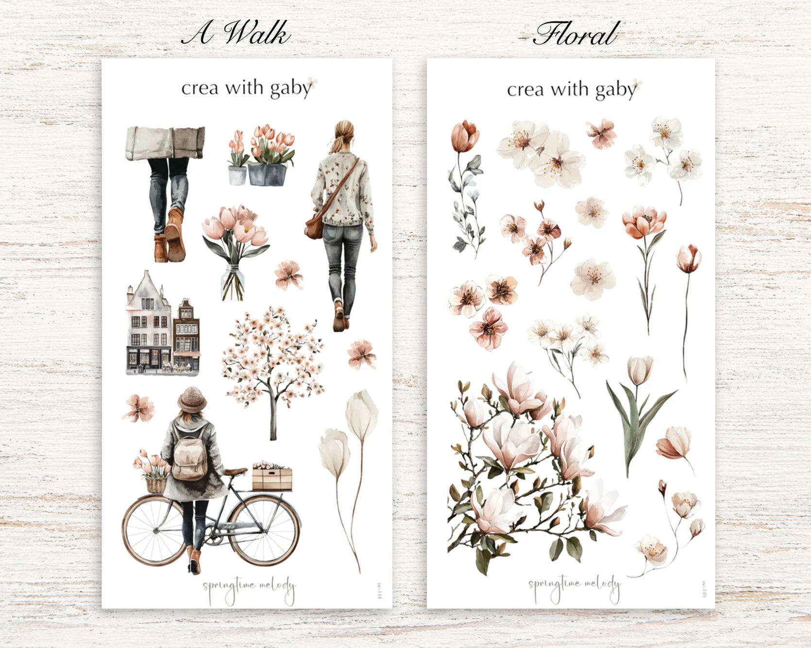 Springtime Melody Washi Stickers