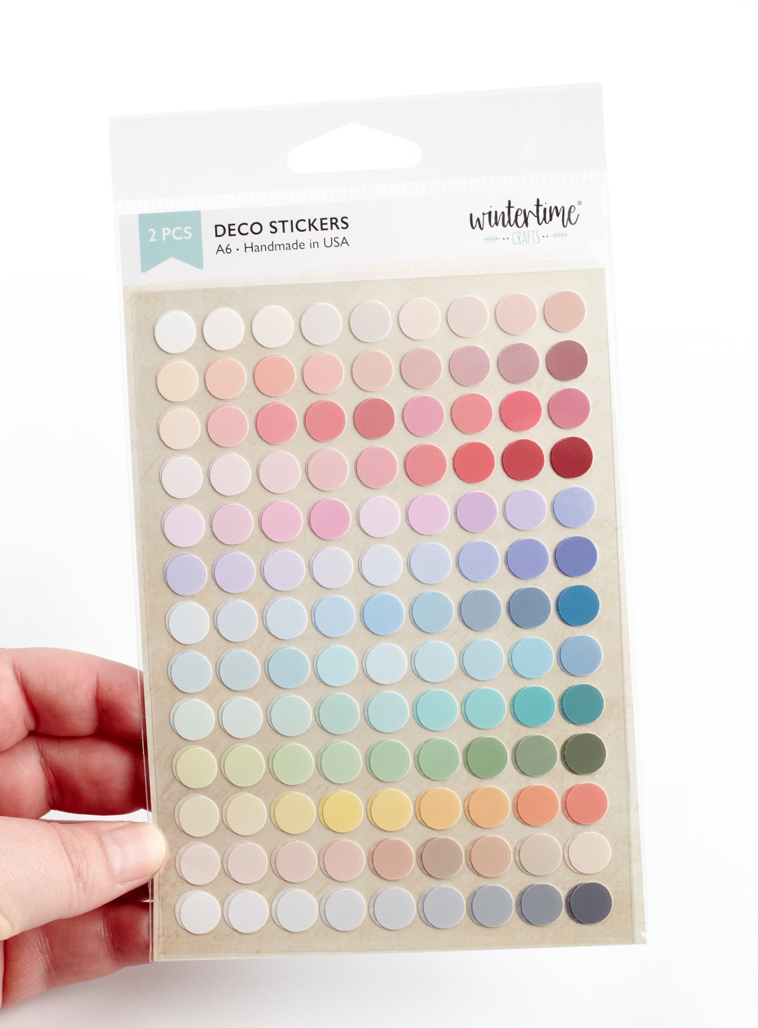 Pastel Rainbow Dots Sticker Set