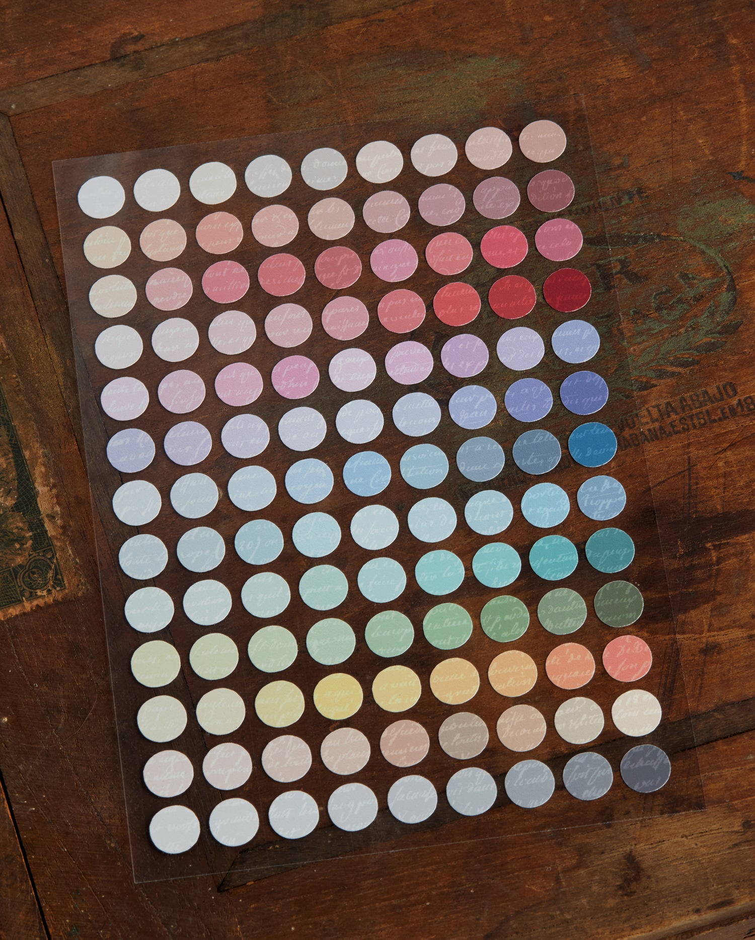Pastel Rainbow Dots Sticker Set