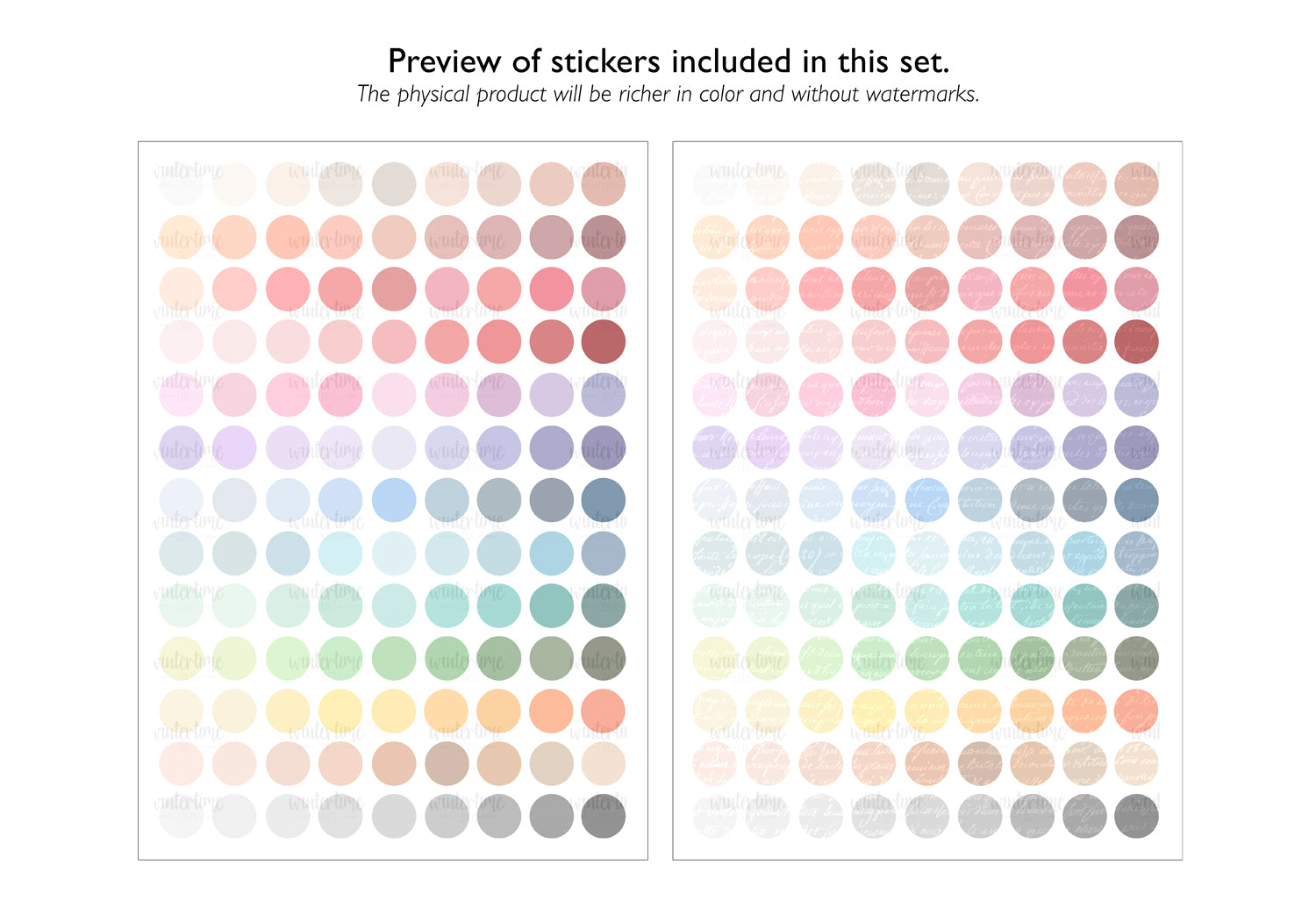 Pastel Rainbow Dots Sticker Set