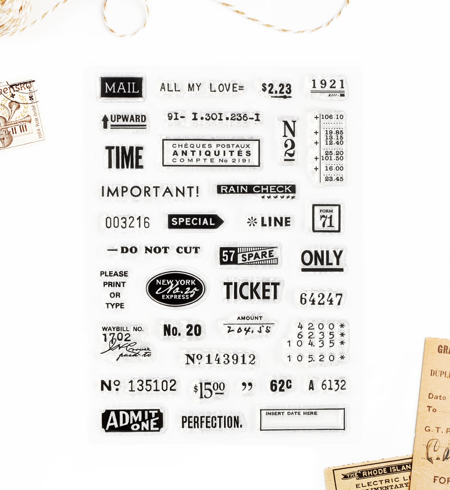 Little vintage details stamp set