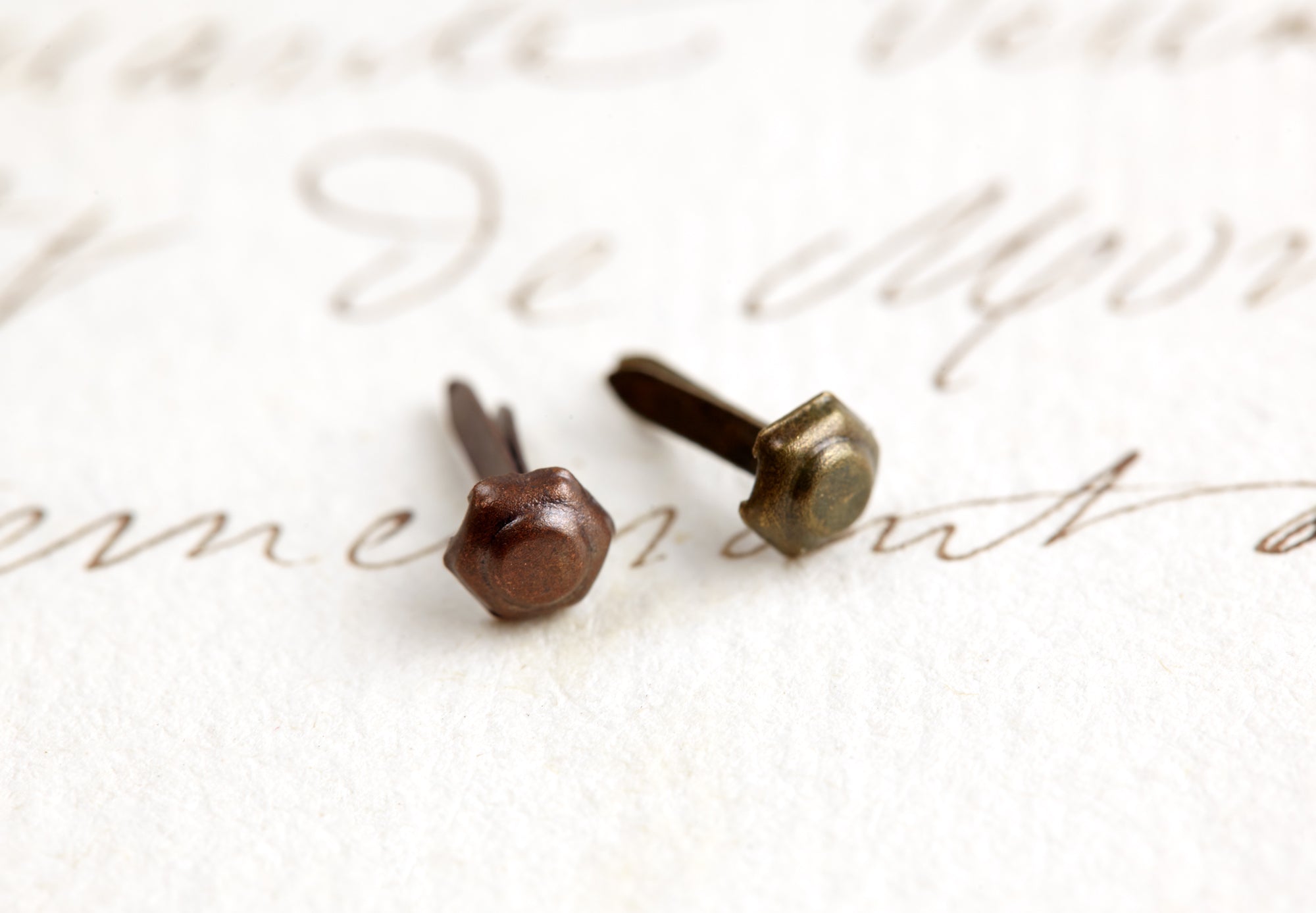 Mini Hexagon Metal Brads