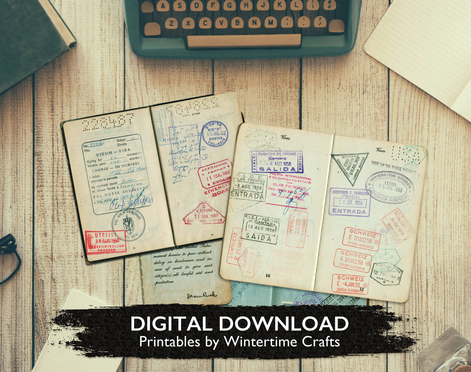 Vintage Passports - Digital