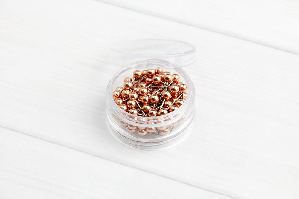 100 Rose Gold Map Pins