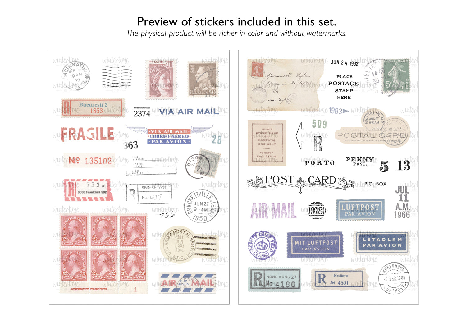 Snail Mail Sticker Set