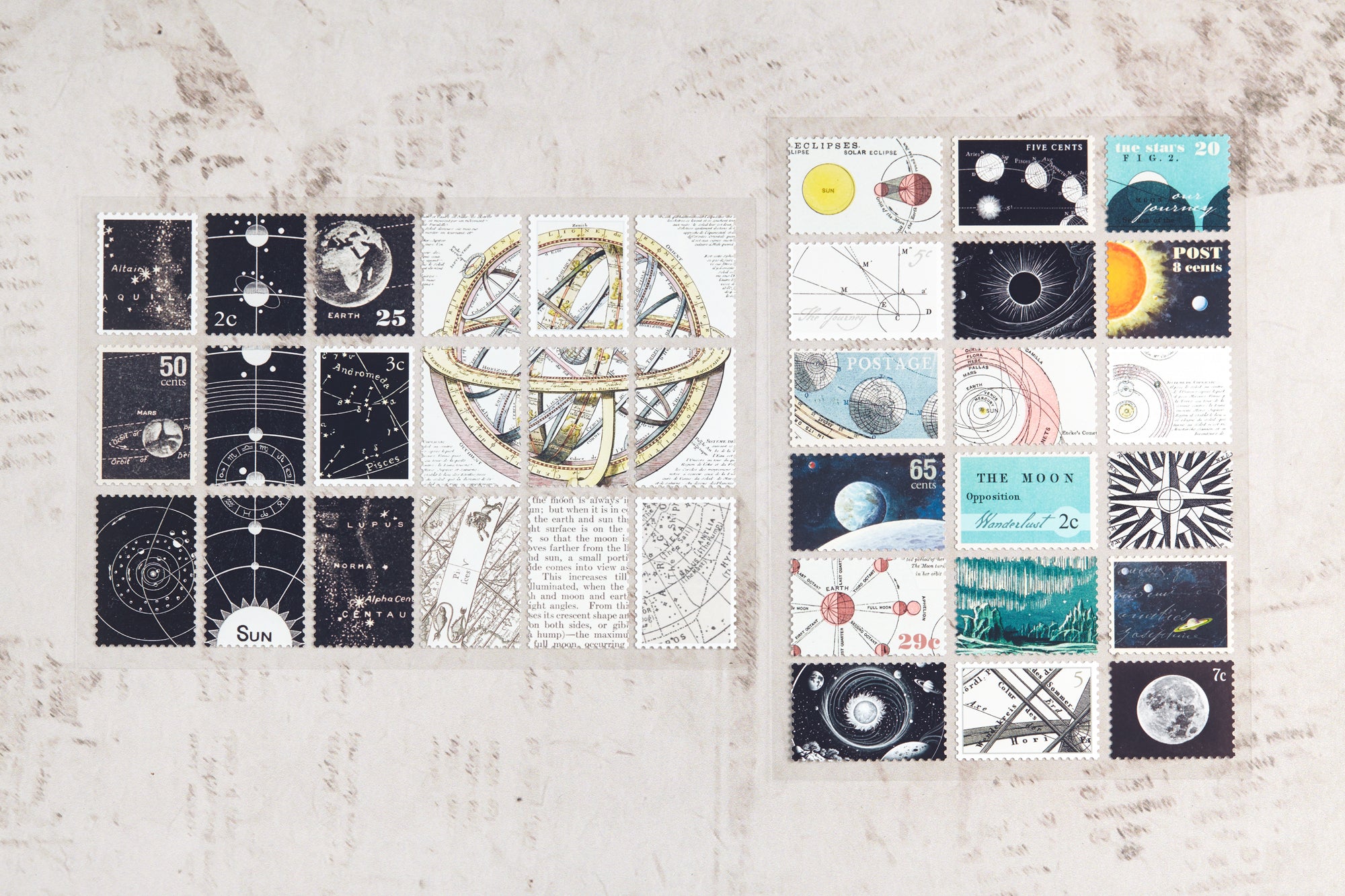 Astronomy Stamps Sticker Set