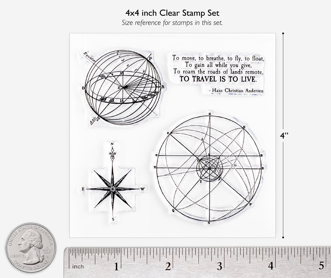 Travel the World Clear Stamps
