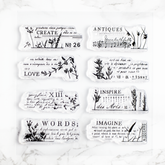 Inspirational words clear stamp set
