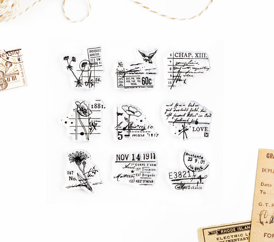 Mini collage clear stamps
