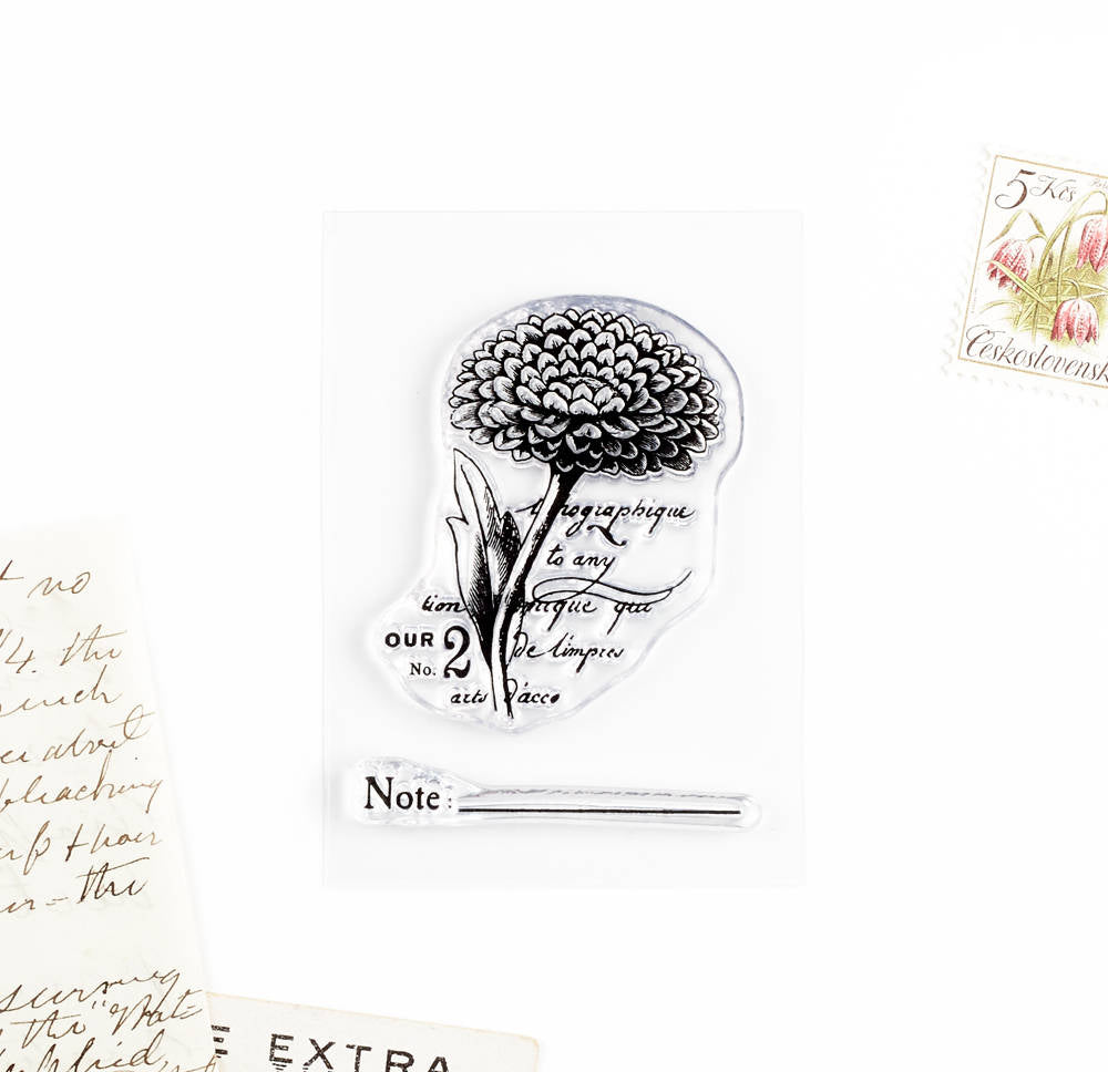 Floral note stamp set