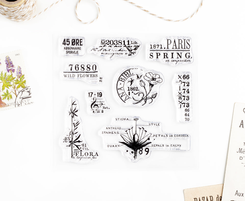 Spring decorative clear stamps