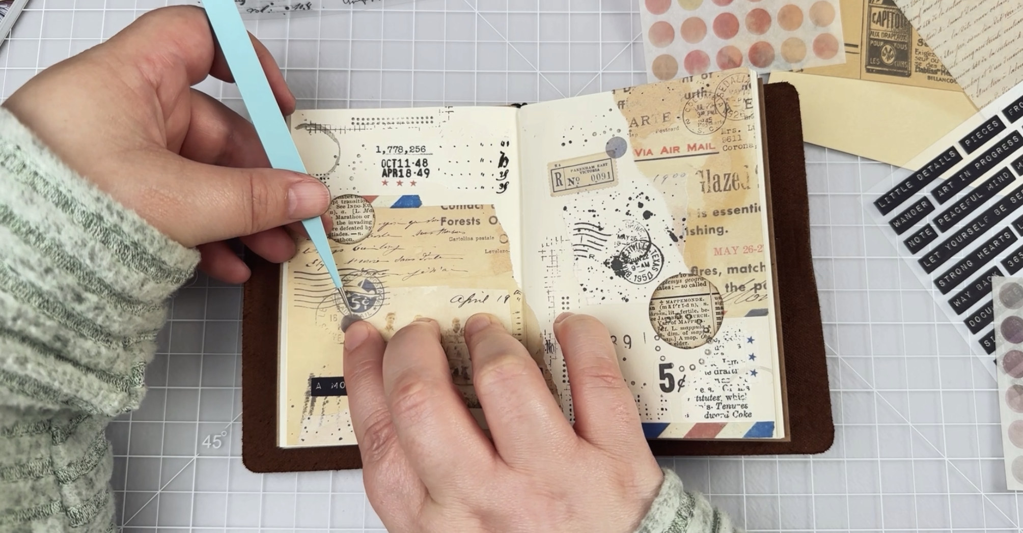 Project: 'Way Back' journal spread