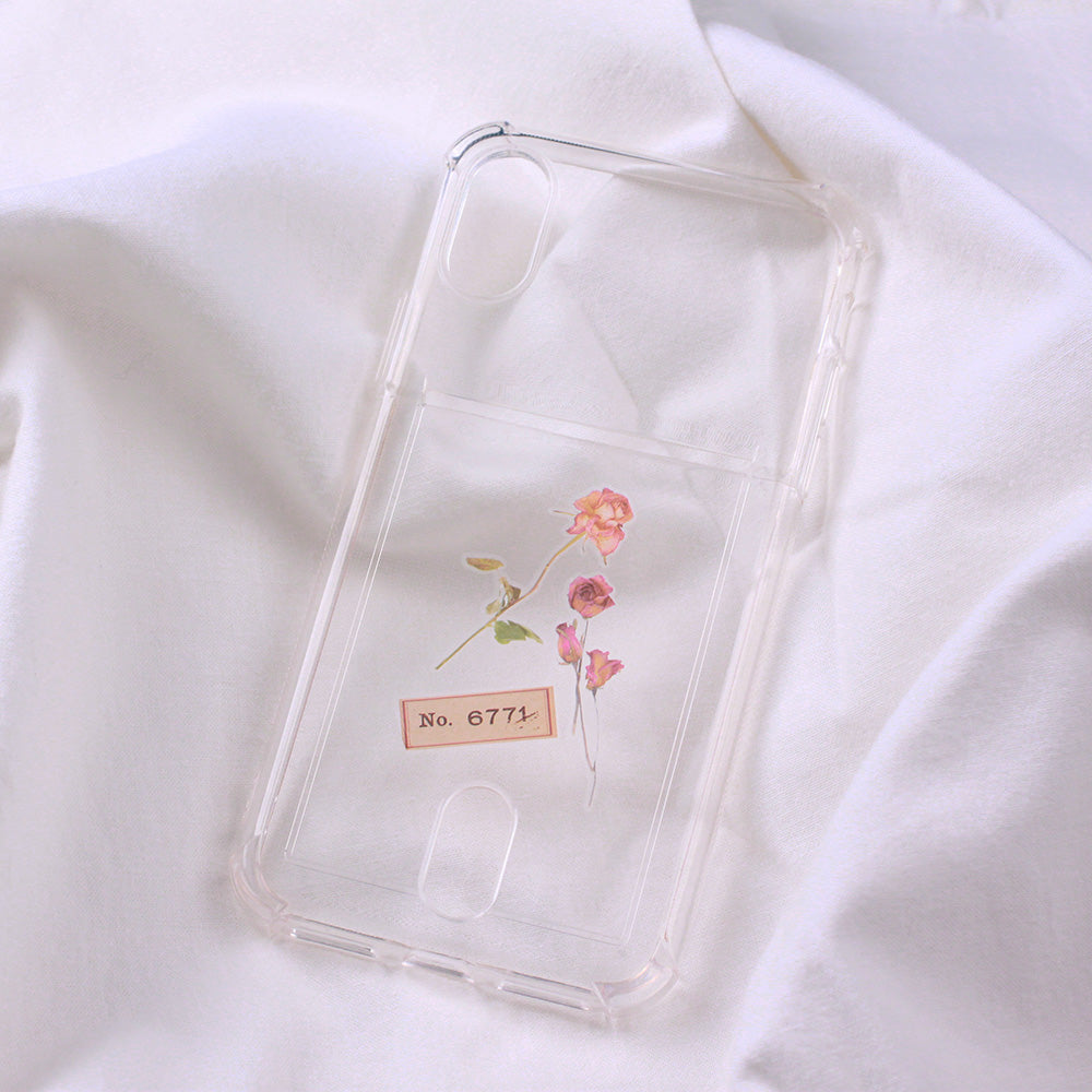 Pink Rub-on Stickers with Linen Fabric