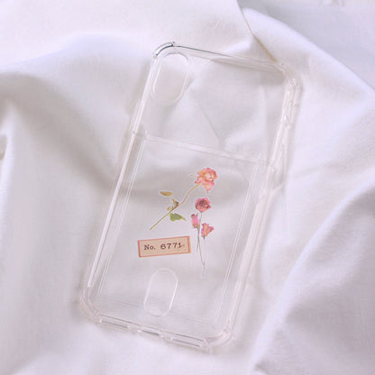 Pink Rub-on Stickers with Linen Fabric