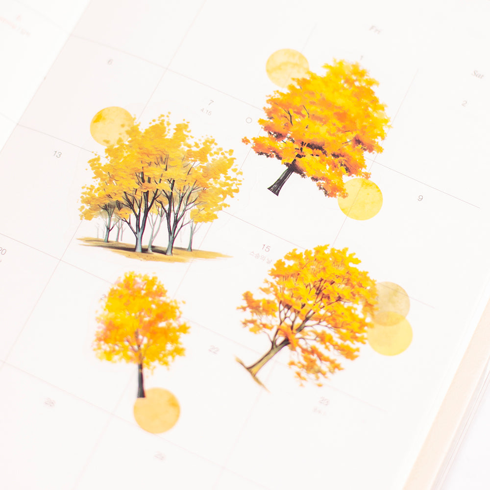 Forest Stickers - Yellow Trees