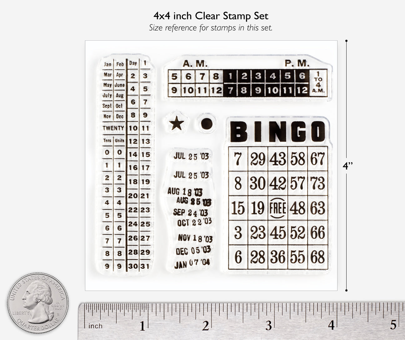 Journal Digits Clear Stamps