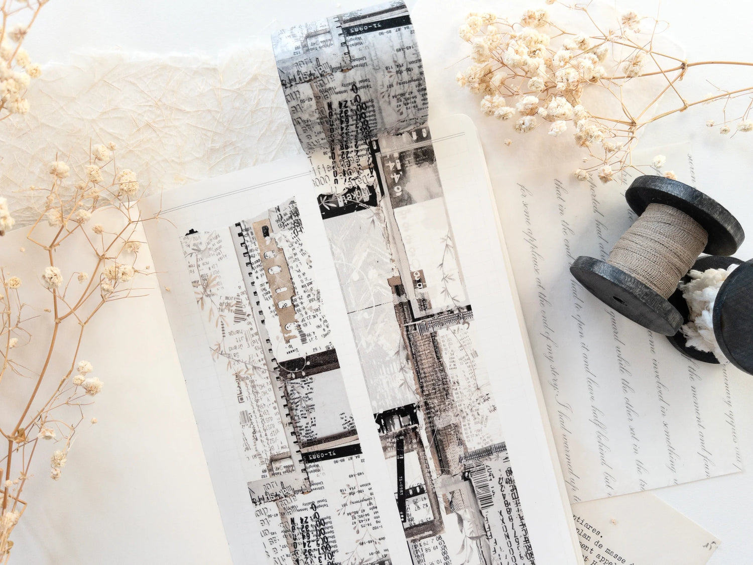 Washi tape with a distressed grungy look