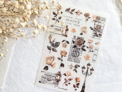 Vintage Tickets Rub-On Stickers
