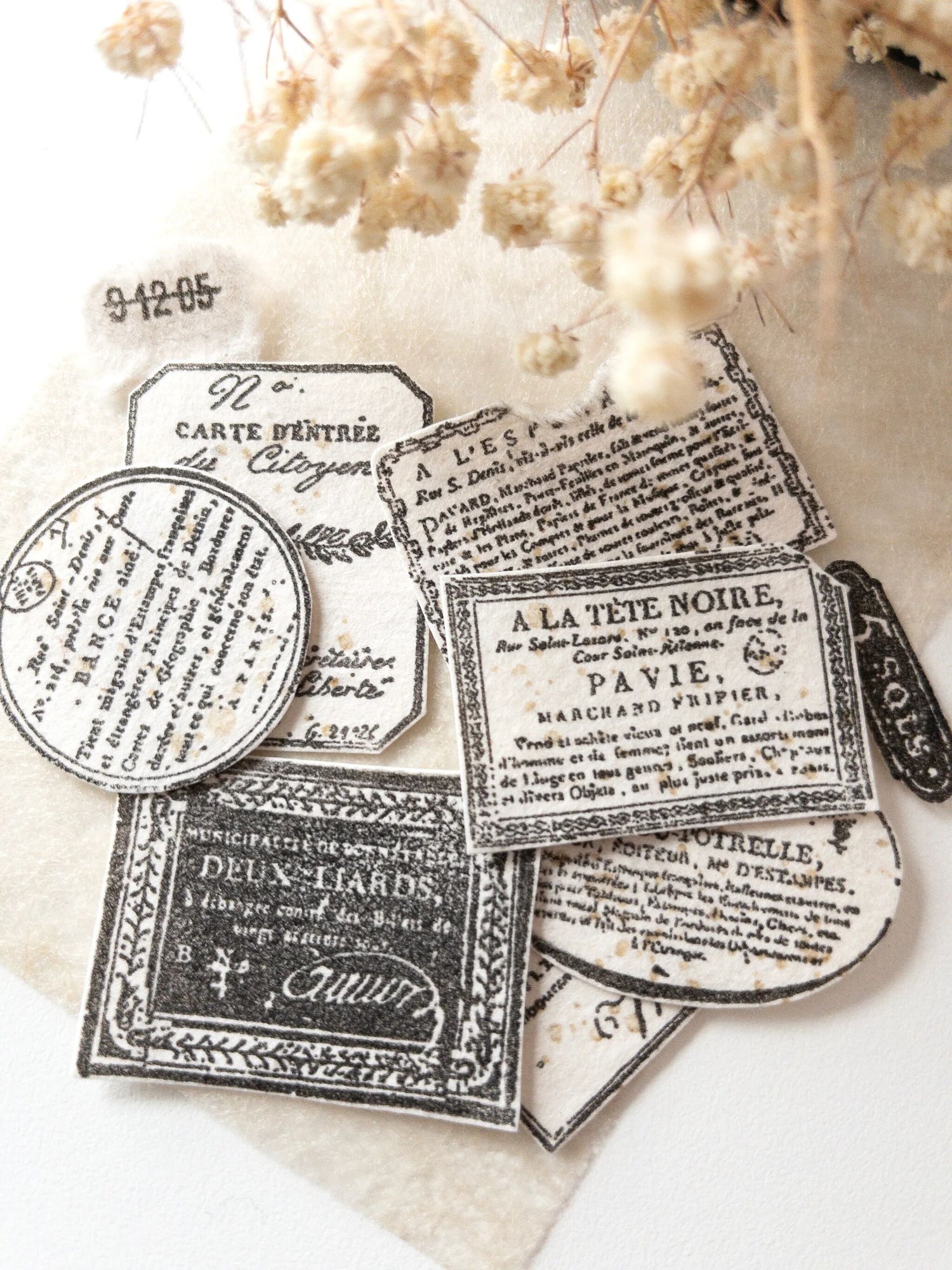 Vintage French Labels Clear Stamp Set