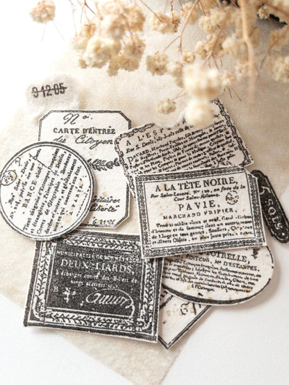 Vintage French Labels Clear Stamp Set