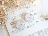 Two rolls of washi tape from the brand Crea With Gaby on light background with dried flowers