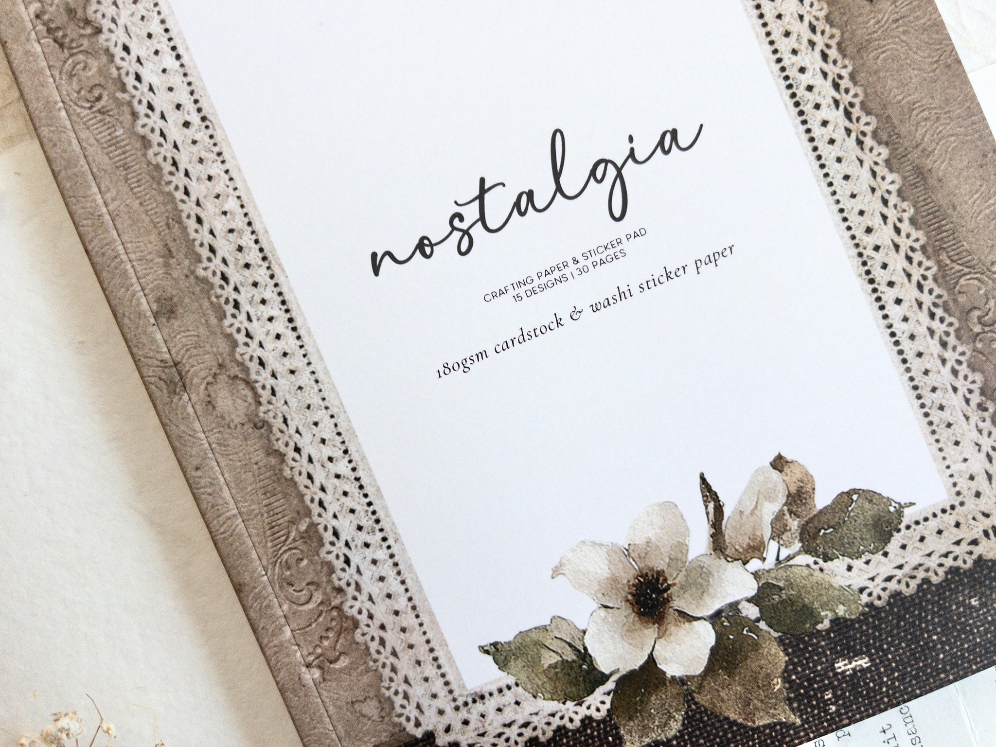 Nostalgia Crafting Paper &amp; Sticker Pad