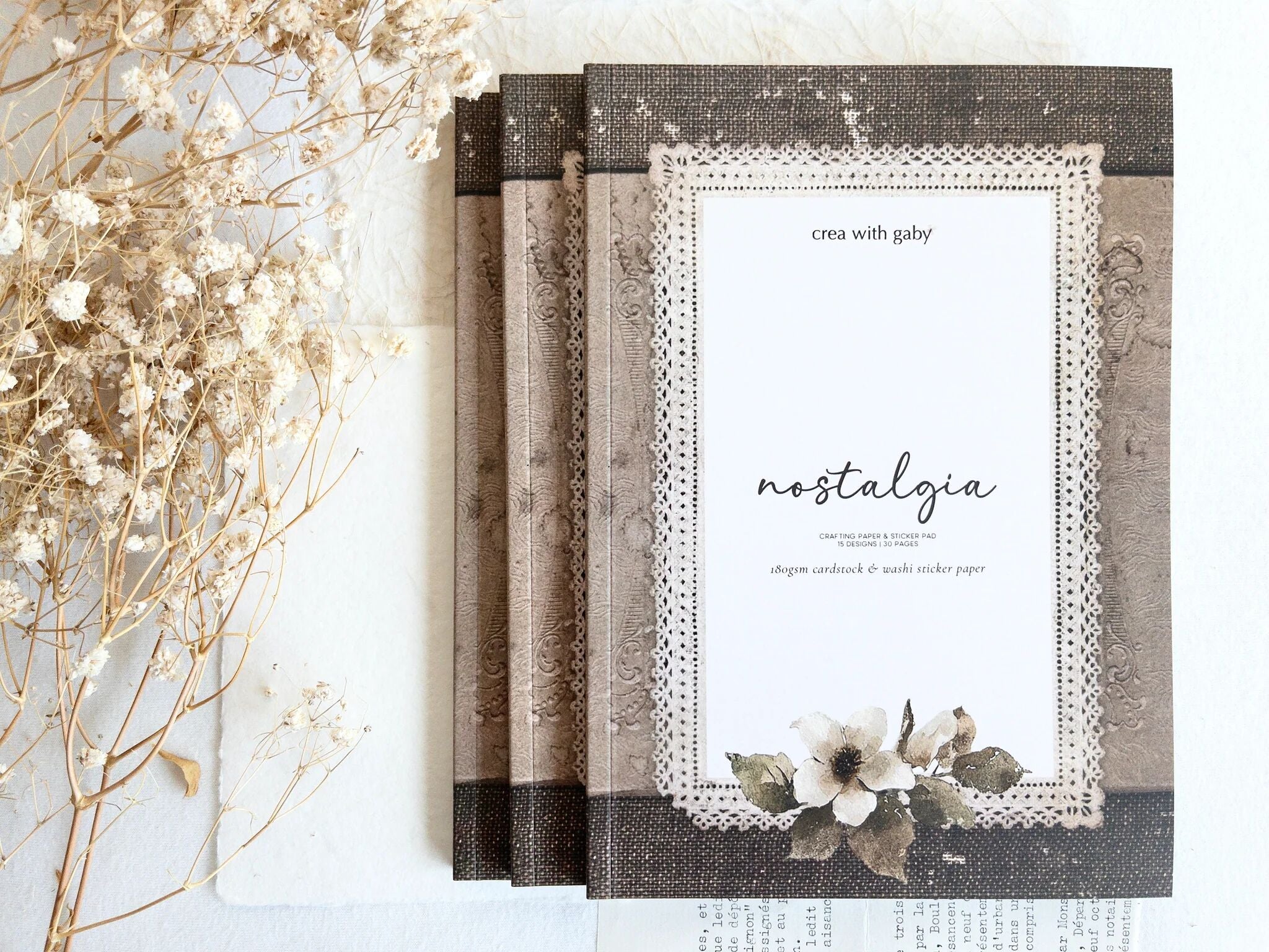 Nostalgia Crafting Paper &amp; Sticker Pad