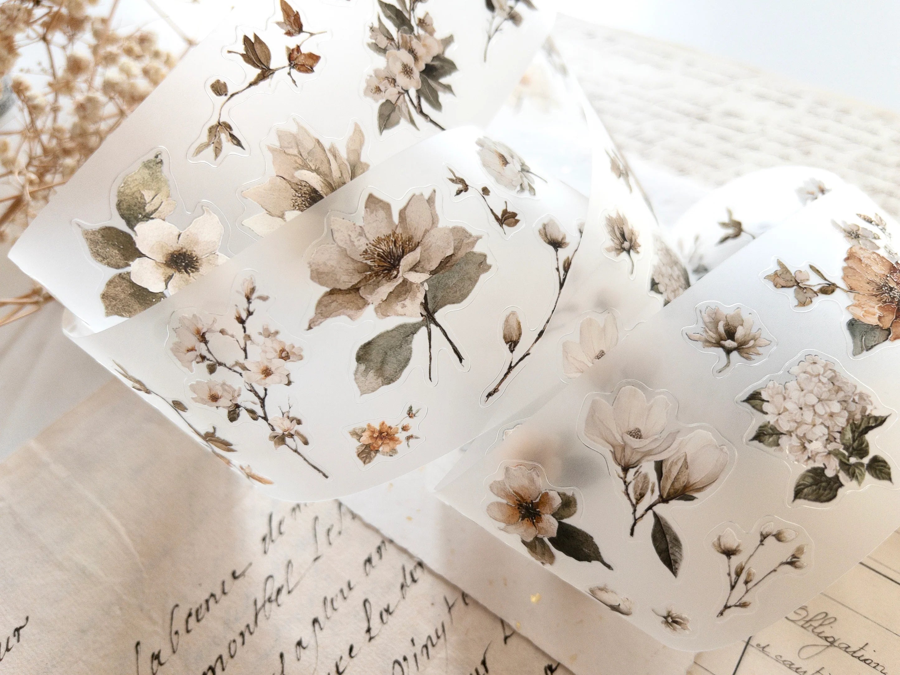 Nostalgia Floral Pre-Cut PET Tape