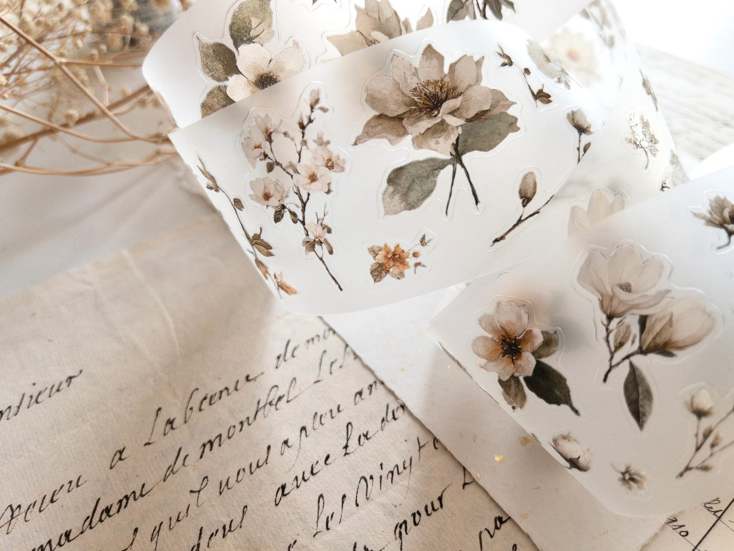 Nostalgia Floral Pre-Cut PET Tape